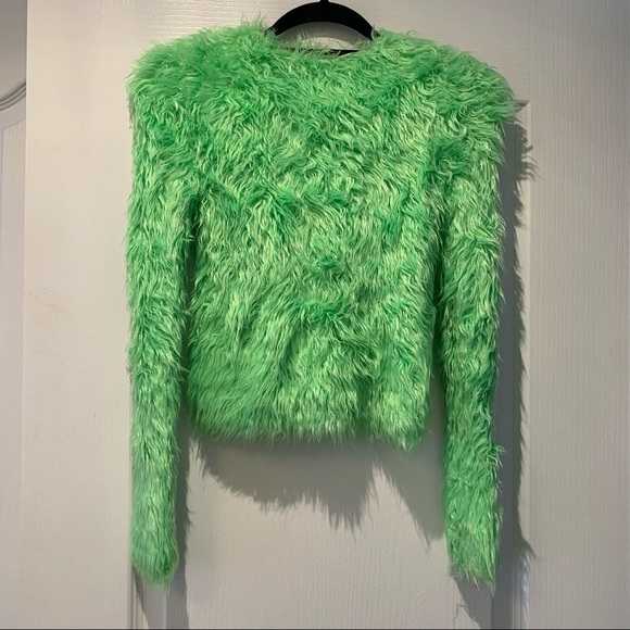 Balenciaga Fuzzy Green Sweater - Picture 3 of 5
